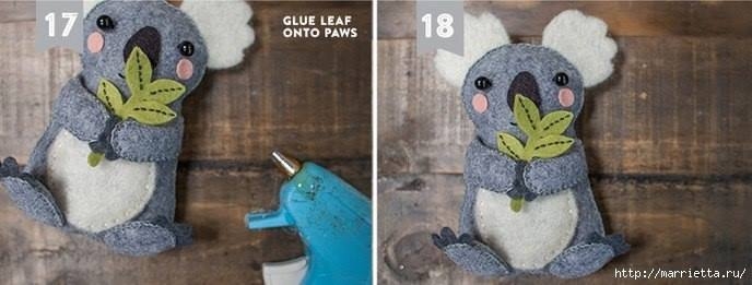 Коала из фетра. Шаблон и мастер-класс Коала из фетра. Шаблон и мастер-класс