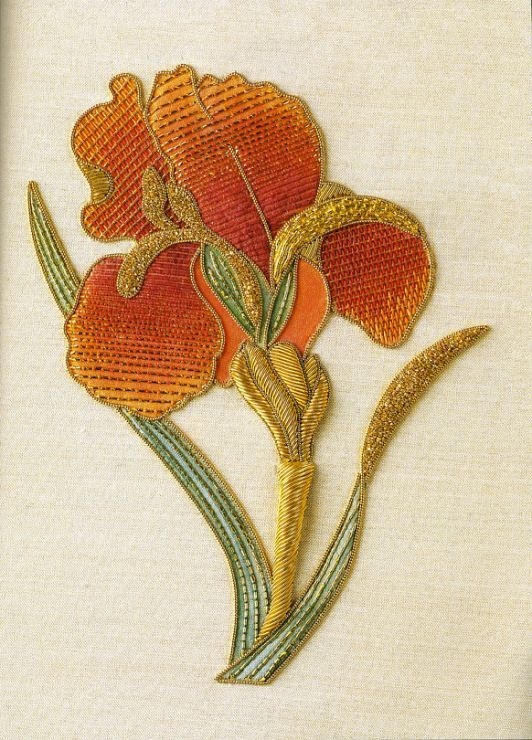 Вышивка золотыми нитями