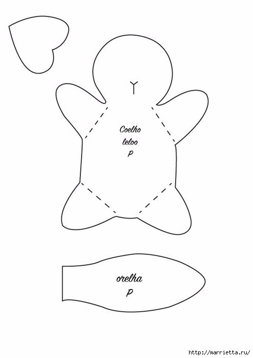 Шьем кроликов. Простая выкройка