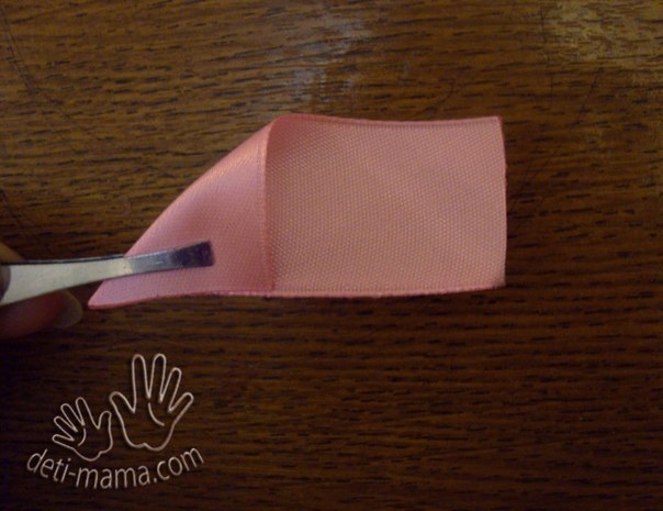 Розочки из ткани. Мастер класc