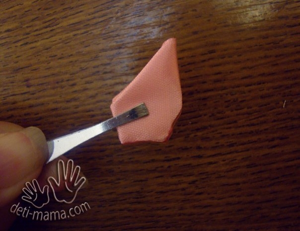 Розочки из ткани. Мастер класc