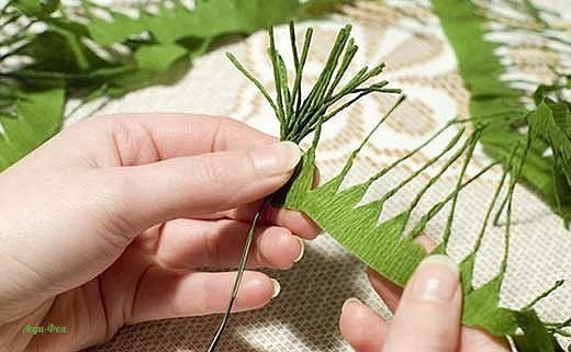 Делаем ёлочку из гофрированной бумаги Делаем ёлочку из гофрированной бумаги