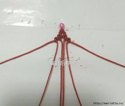 «Листик» в технике макраме. Закладка для книжки