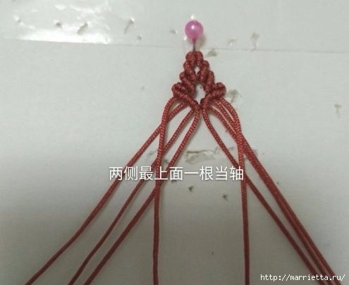 «Листик» в технике макраме. Закладка для книжки