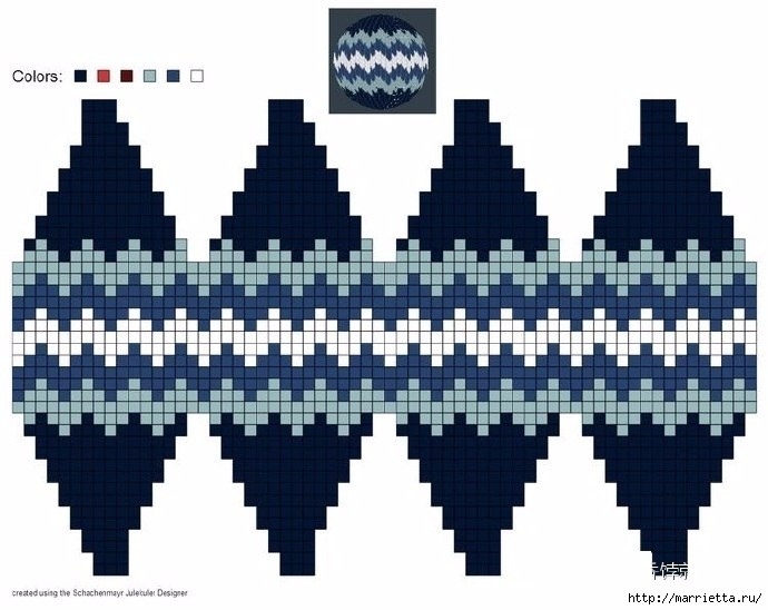 Елочные игрушки спицами. Схемы вязания