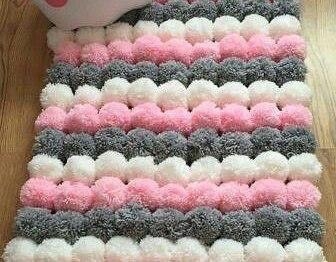 Коврики из помнонов своими руками