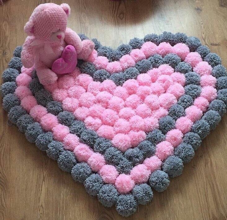 Коврики из помнонов своими руками