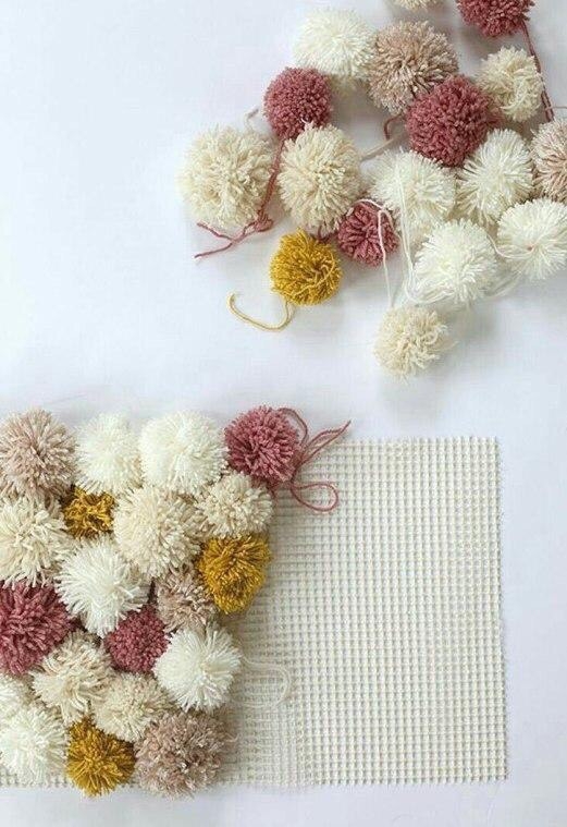 Коврики из помнонов своими руками