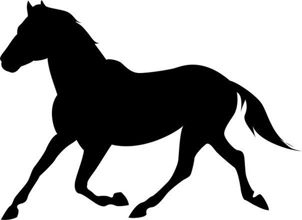 Лошади. Трафареты.