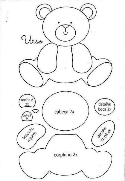 Мишутки из фетра