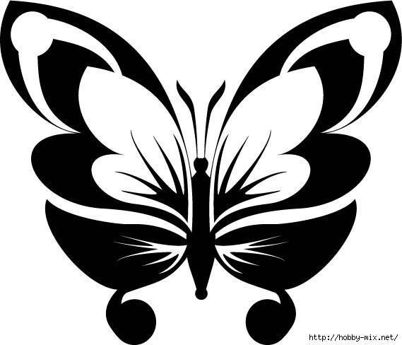 Трафареты. Красивые бабочки.