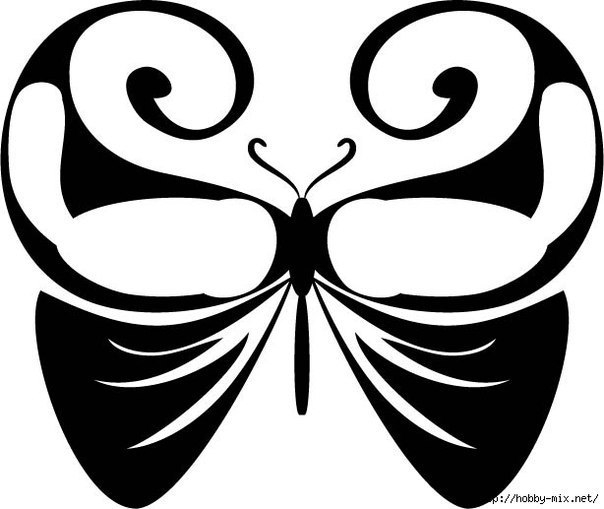 Трафареты. Красивые бабочки.