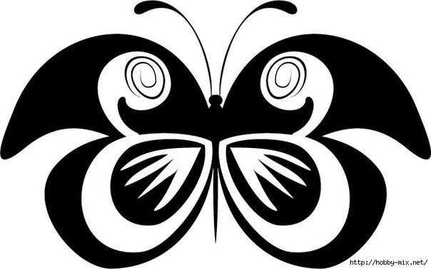 Трафареты. Красивые бабочки.
