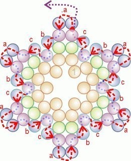 Снежинка из бисера