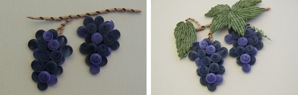 Квиллинг. Виноград.