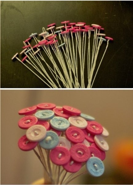 Пуговичный букетик Пуговичный букетик