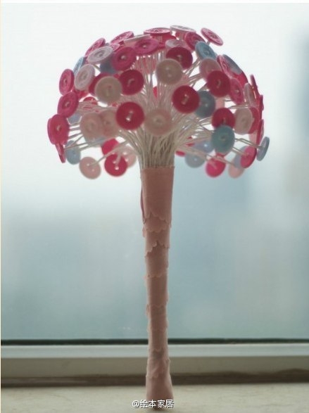 Пуговичный букетик Пуговичный букетик