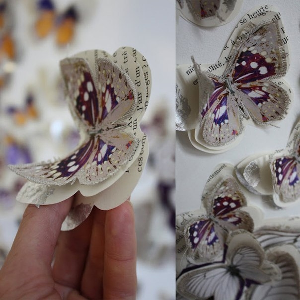 Декор бумажными бабочками Декор бумажными бабочками