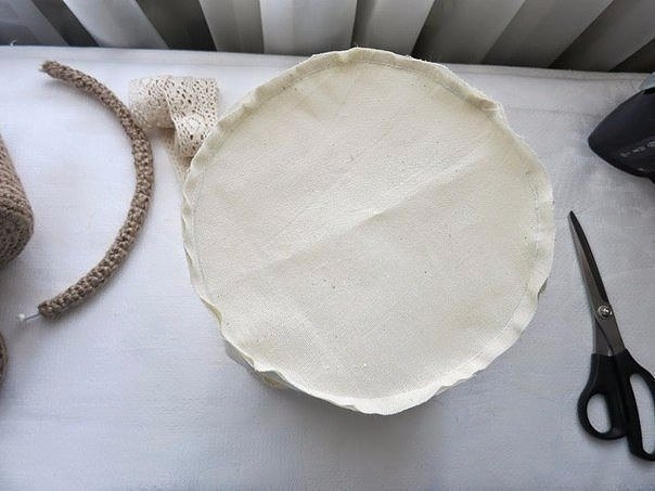 Джутовые корзины из пластиковых вёдер