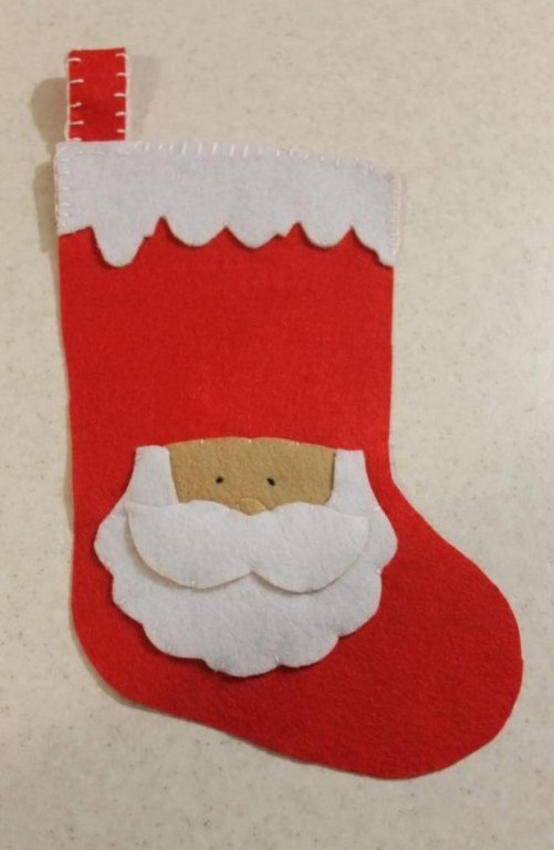 Мастер-класс: новогодний сапожок с Дедом Морозом.