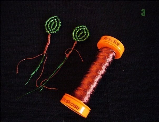 Апельсиновое дерево из бисера.