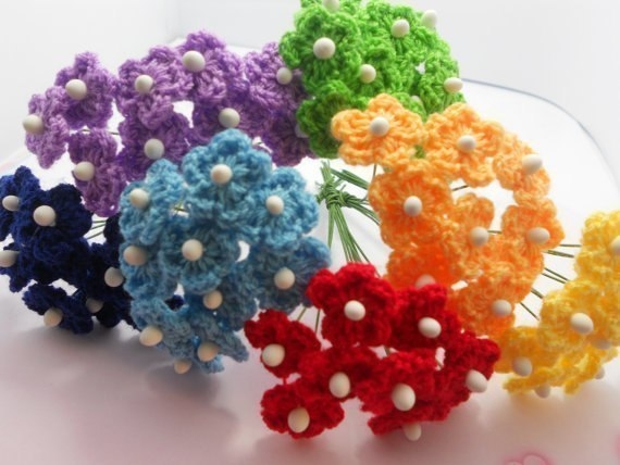 Вязаные цветочки