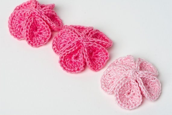 Вязаные цветочки