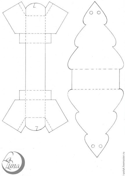Коробочка для подарка Новогодняя ёлочка.