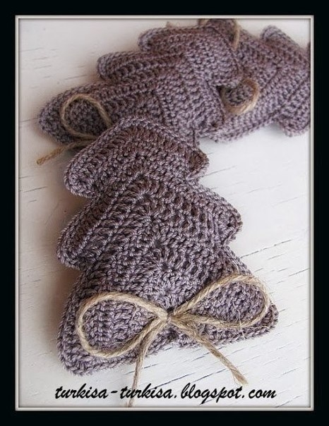 Подвески елочки крючком. Схема