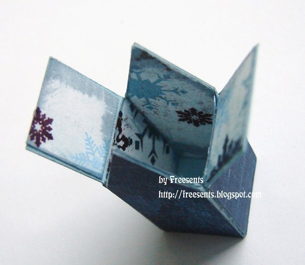 Новогодняя упаковка в виде домика.