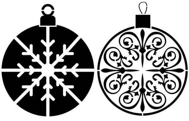 Новогодние трафареты для украшения окон