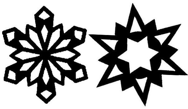 Новогодние трафареты для украшения окон