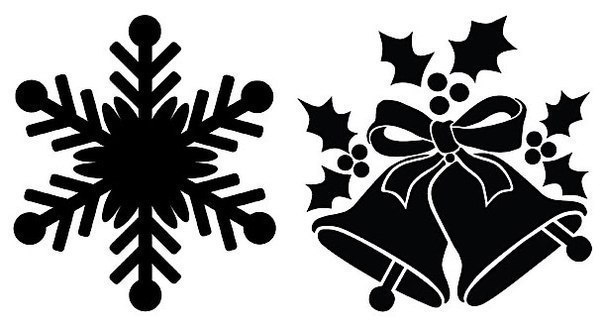 Новогодние трафареты для украшения окон