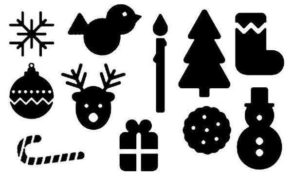 Новогодние трафареты для украшения окон