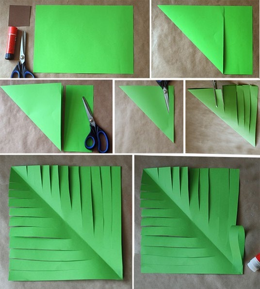 Елочка из бумаги. Мастер-класс.