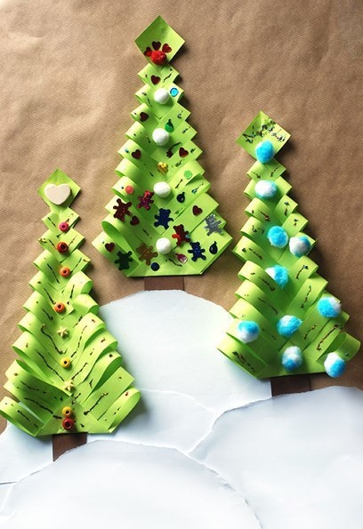 Елочка из бумаги. Мастер-класс.