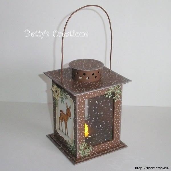 Новогодние фонарики своими руками из картона. MK