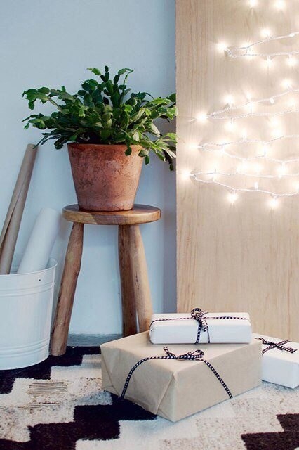 Создание ёлочки из гирлянды. Мастер-класс.