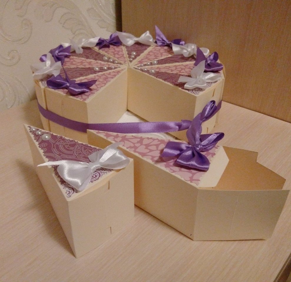 Бумажный торт с сюрпризами