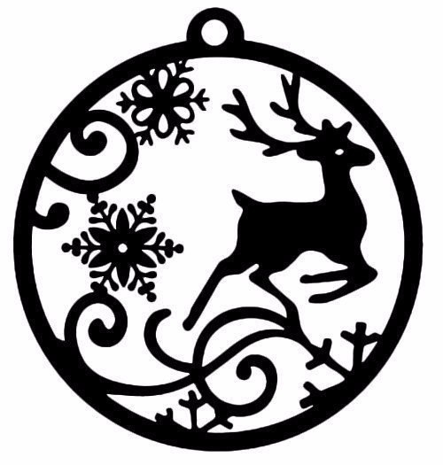 Трафареты на окна Новогодний олень Трафареты на окна Новогодний олень