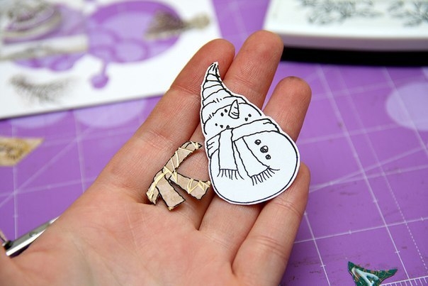 Новогодняя открытка. Мастер-класс. 