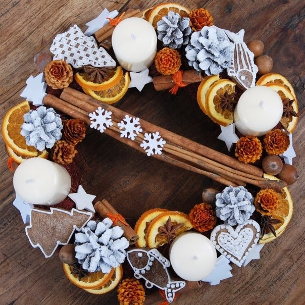 Цитрусовые веночки для декора