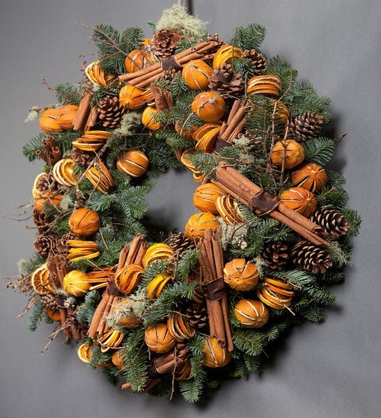 Цитрусовые веночки для декора