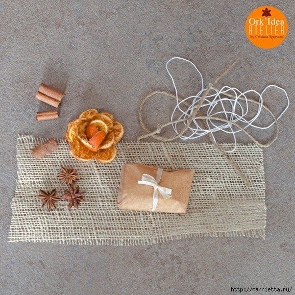 Розочки из апельсиновых и мандариновых корок