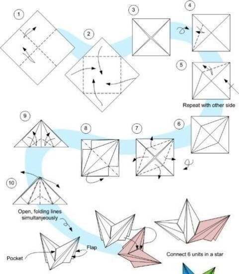 Новогодняя елка оригами.