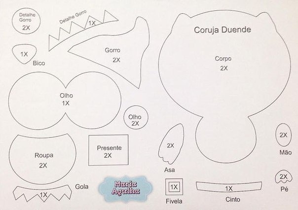 Милые новогодние совушки из фетра