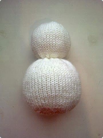 Снеговички спицами. Мастер-класс Снеговички спицами. Мастер-класс