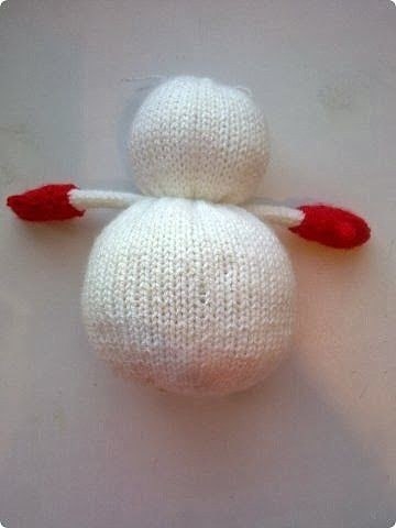 Снеговички спицами. Мастер-класс Снеговички спицами. Мастер-класс