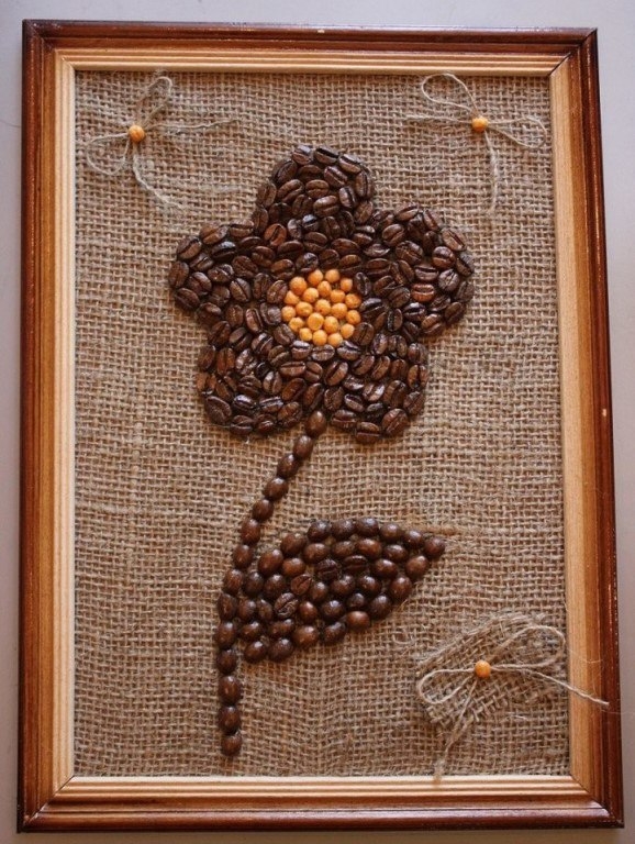 Ароматные картины из кофейных зерен.