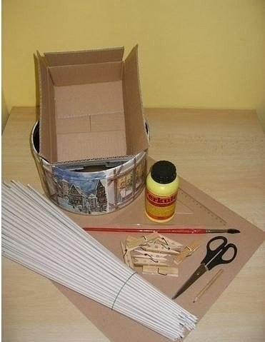 Плетем корзинки из газет